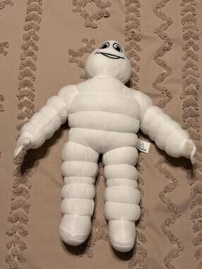 Vtg Y2K Michelin Man Promotional Mascot 16” Collectors Plush Garage Decor  White